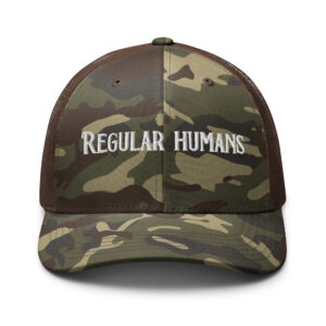 Regular Humans Camouflage trucker hat