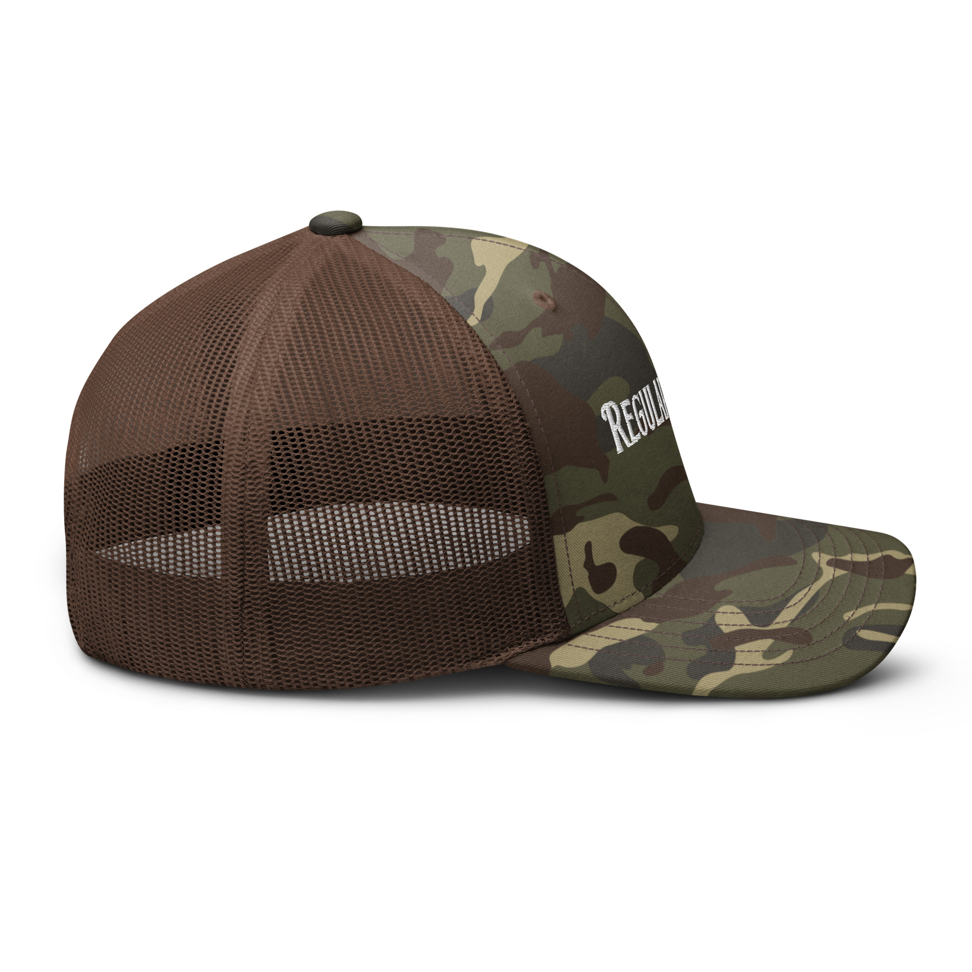 Regular Humans Camouflage trucker hat - Image 6